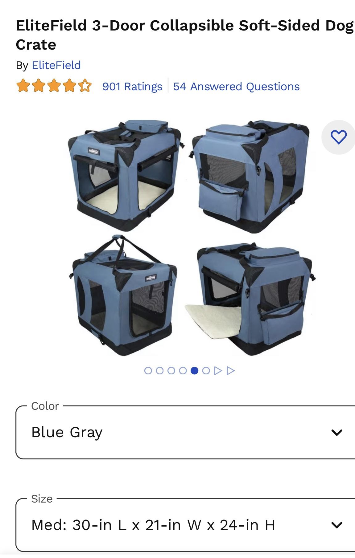 Dog Crate 30 Inch - EliteField Kennel
