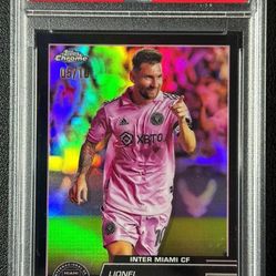 2023 Topps Chrome Refractor Messi PSA 9