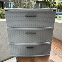 Gray Plastic Container 3 Drawer