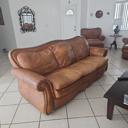 All Leather Couch Set