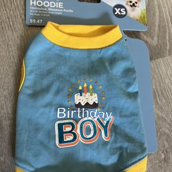 Birthday Boy Pet Shirt Size X-small/small 
