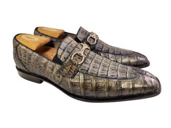 BELVEDERE HORSEBIT LOAFERS SLIP ON SHOES GENUINE CROCODILE