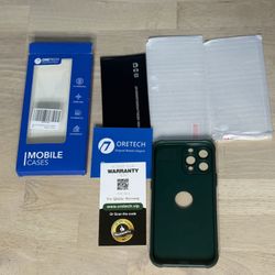 ORETECH iPhone 13 Pro Max Case – Alpine Green with 2 Screen Protectors 