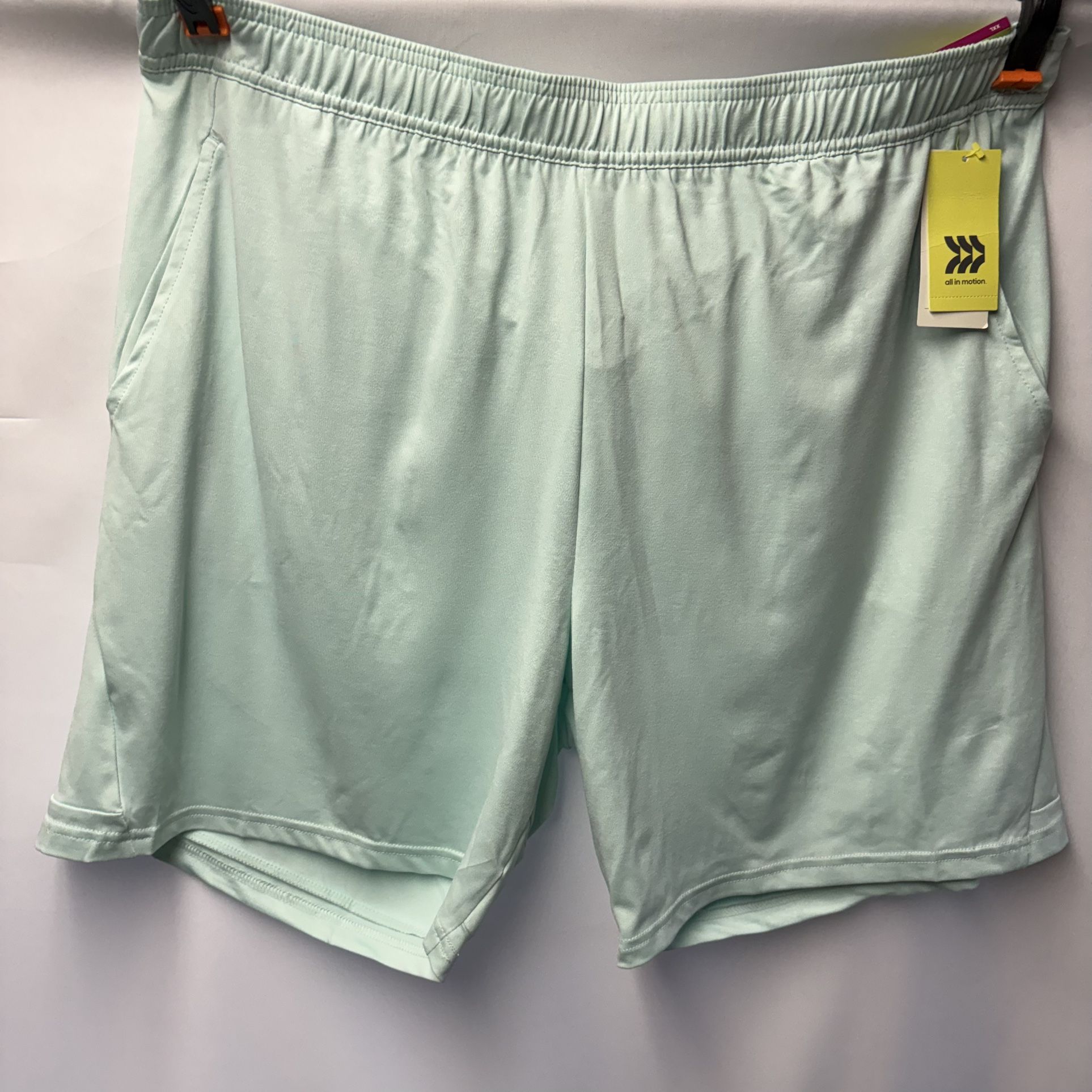 NWT Mens All In Motion Mint Green Training Athletic Shorts Size XXL