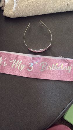 3rd birthday sash and crown