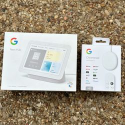 Google Nest Hub & Chromecast W/ Google TV Bundle