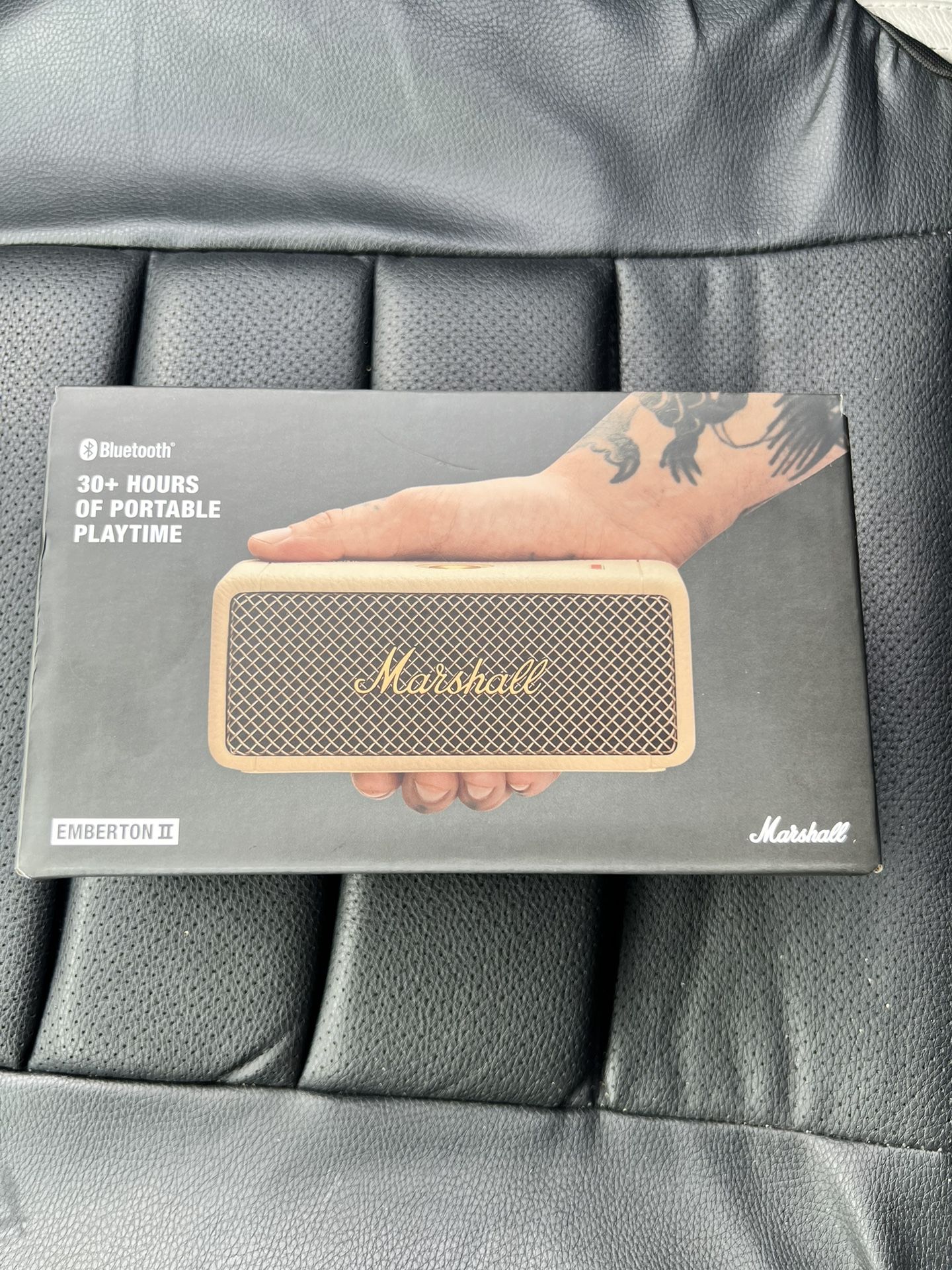 Marshall Emberton Il Portable Bluetooth Speaker with Rugged Waterproof and Dustproof Design Cream