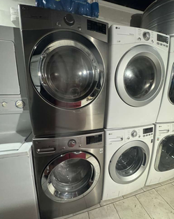 LG Stainless Steel Front Load Washer Set