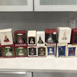 16 Hallmark Barbie doll ornament And Much More