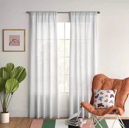 Room Essentials 42 x 84 white curtains