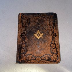 1891 Holman Self-Explanatory Edition Leather Holy Bible Masonic Freemason Cover