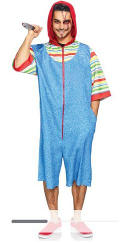 Adult Chucky Halloween Costume w/ Wig (Medium/Large)