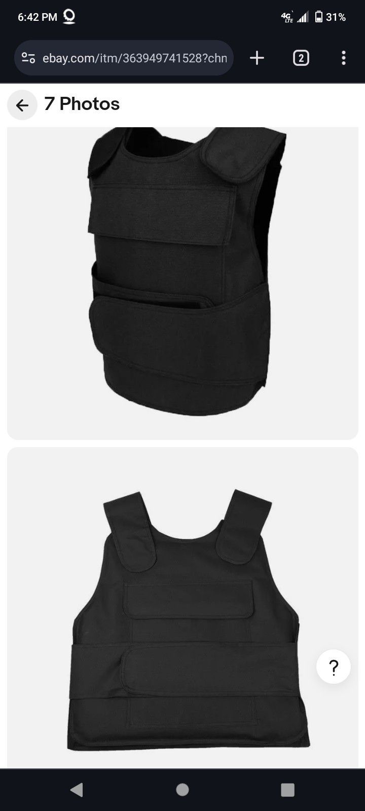 PE Bullet Proof Vest