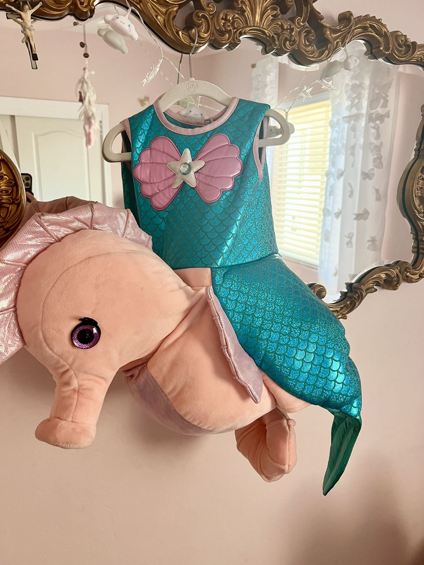 Mermaid Riding Seahorse Halloween Costume (4-5T)