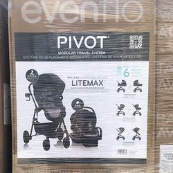 New In Box Evenflo Premium Car Seat Stroller 6 Modes Pivot Modular Travel System Litemax Infant Seat 