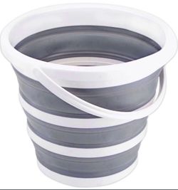 Collapsible Bucket 10L 2.6 Gallon Cleaning Bucket Mop Bucket Folding Foldable Portable Small Plastic Water Supplies for Outdoor Garden Camping Fishing