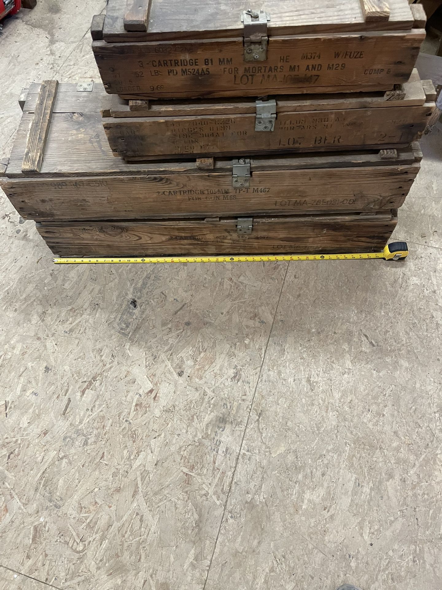 Old  Military Ammo Boxes