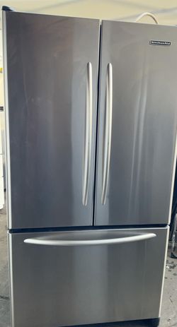 Kitchen Aid 3 Door Stainless Steel Refrigerator
