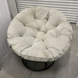 Papasan Chair with Fabric Cushion
