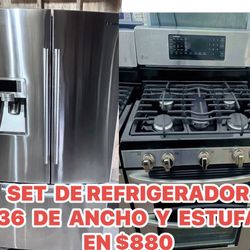 SET DE REFRIGERADOR Y ESTUFA EN MUY BUENAS CON DICIONES CON 2 MESES DE GARANTÍA 