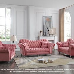 Elegant, brand-new, two-piece, sofa and loveseat