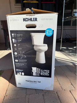 Kohler White Highline Arc Tall Enlongated Toilet bowl