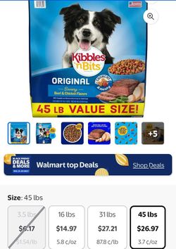 45lb Bag Of Kibbles N Bits Original