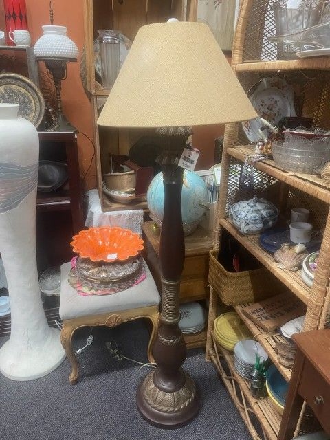 Floor Lamp Wood Palm Tree Tommy Bahama Style New American Lamp Company