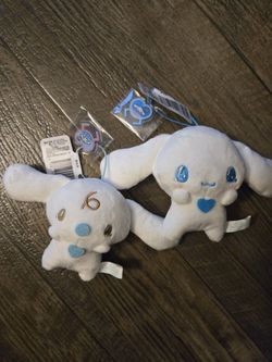 New japan import Cinnamoroll + milk plush figure pixel heart lounge fly backpack hello kitty kuromi mcdonalds sonic the hedgehog build a bear pokemon