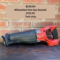 Milwaukee One Key Sawzall ((TOOL ONLY))