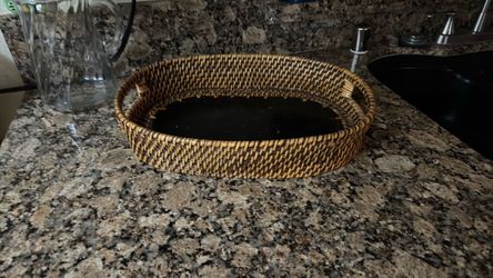 Wicker Basket Tray