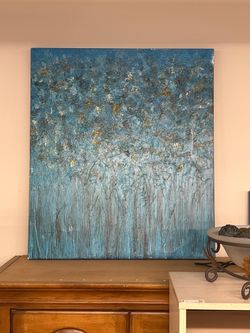 Abstract flowers on canvas