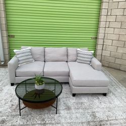 *Free Delivery* Gray Living Spaces Sectional Reversible Chaise
