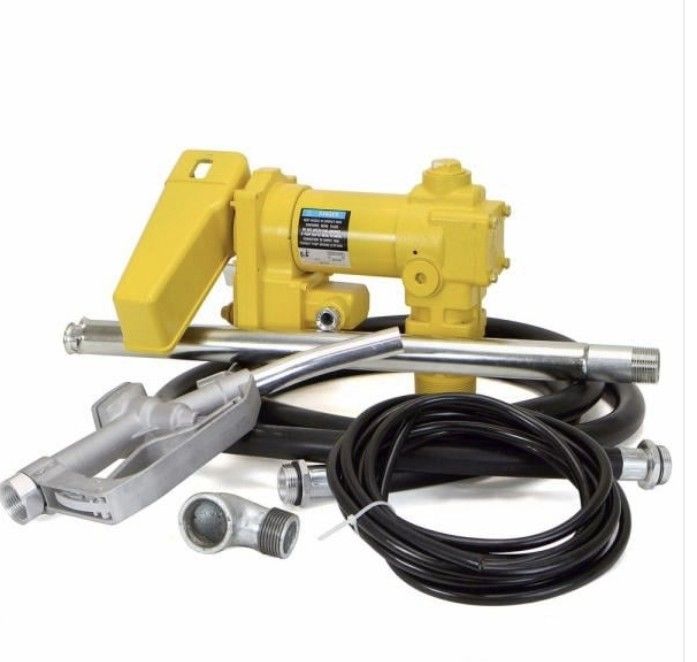 1/4 HP 12-Volt DC Powered Self-Priming Gasoline Fuel Transfer Pump with Nozzle, 20 GPM