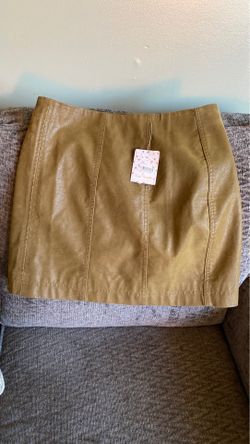Faux leather skirt