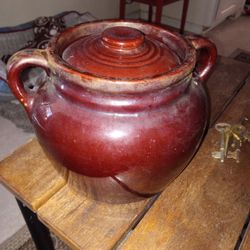 Antique Stoneware Bean Pot
