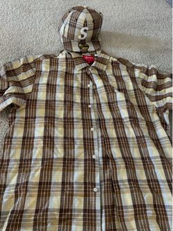 Supreme Metallic Plaid Short-Sleeve Shirt Brown