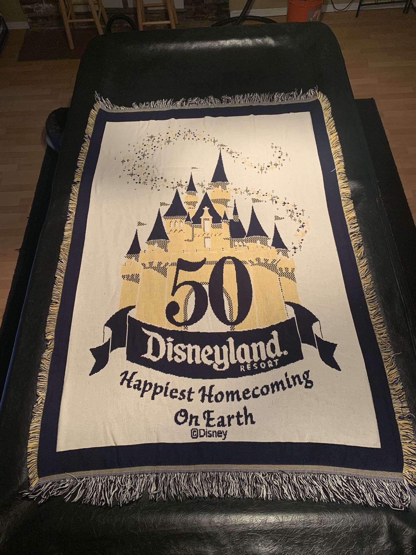 Disneyland 50th Anniversary afghan throw blanket