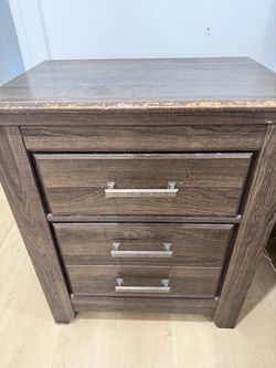 2-Drawer Wooden Nightstand