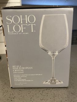 ASOHO LOFT Fine European Crystal Wine Glasses