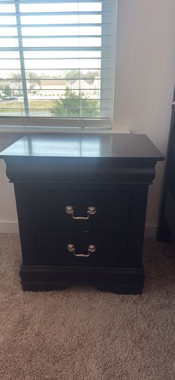 Wooden Side Table With Drawers