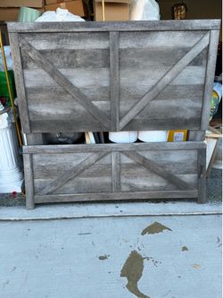 Full bed frame with mattress