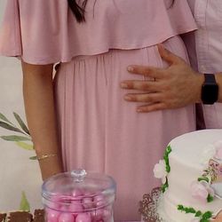 Pink Maternity Dress