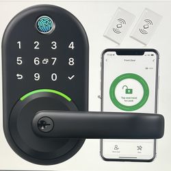 Smart Fingerprint Door Handle Lock With Keypad 