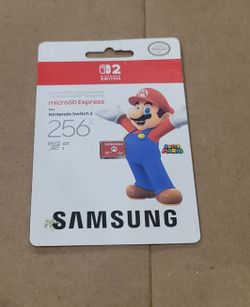 OFFICIAL NINTENDO SWITCH 2 SAMSUNG 256GB MICRO SD CARD EXPRESS BRAND NEW FACTORY SEALED