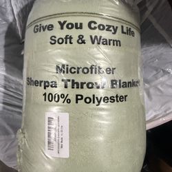 Fleece Blanke Sage Green