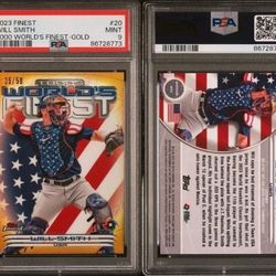 2023 TOPPS DODGERS WILL SMITH TEAM USA WORLD'S FINEST GOLD #35/50 PSA 9 🔥🔥🔥