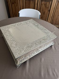 18 Inch Silver Cake Stand