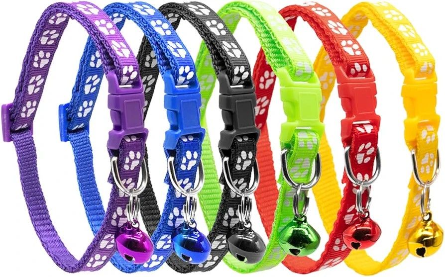 6pcs Puppy Collars, Puppy Whelping Collars Colourful Adjustable Dog Collar