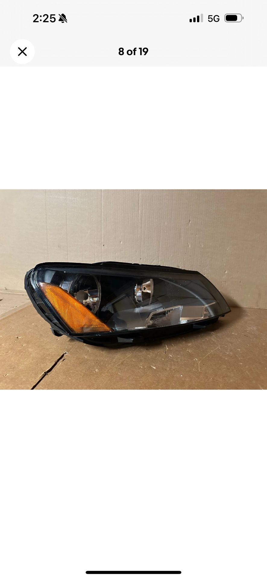 2012 2013 2014 2015 Volkswagen Passat Headlight Right Side RH Halogen